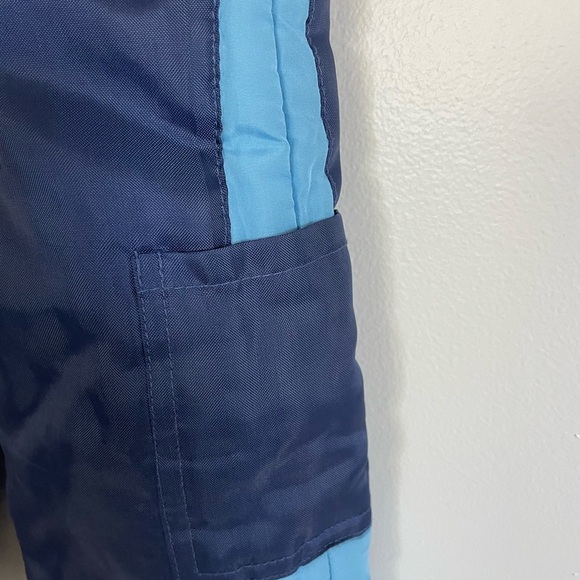 Kids Overalls snow pants U.S. Polo Assn. Navy and Light Blue size 18 months - Picture 2 of 4